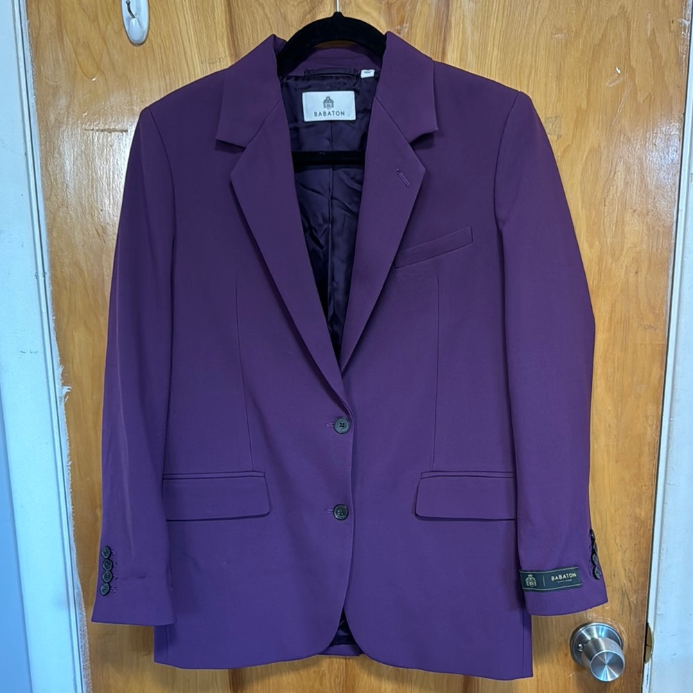 Barbour Purple Blazer Classic Tailored Suit Jacket